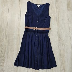 Dynamite Dress with Belt, Navy, Small
